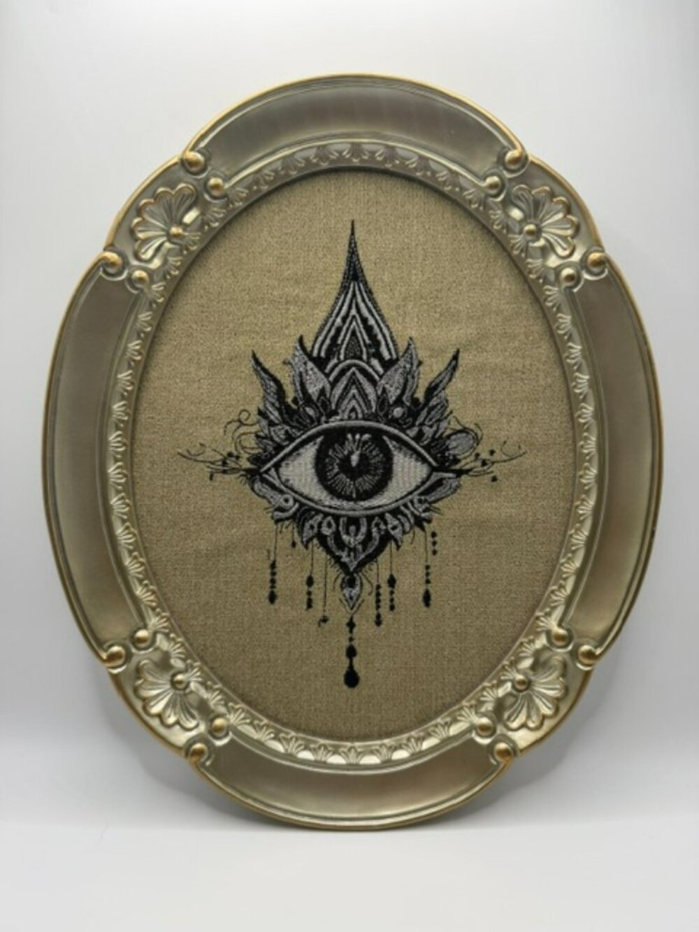 Homemade Enchanted Eye Oval Embroidery Art